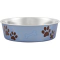 Loving Pets Bella Non-Skid Stainless Steel Dog & Cat Bowl, Blueberry, 6.5-cup