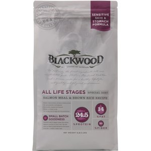 Blackwood Salmon Meal & Brown Rice Recipe Sensitive Skin & Stomach Formula Dry Dog Food, 15-lb bag