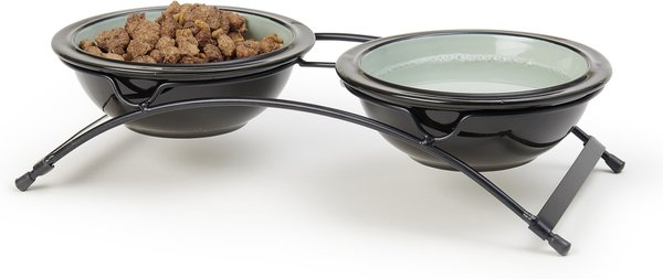 PetRageous Designs Buddy's Best Double Diner Elevated Dog & Cat Bowls, Sage, 2-cup slide 1 of 4