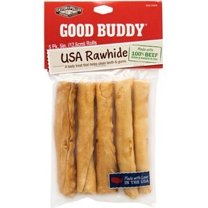 Castor & Pollux Good Buddy USA Rawhide Sticks Dog Treats, 5-in, 5 pack