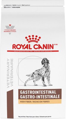 1. Royal Canin Veterinary Diet Gastrointestinal High Fiber Dry Dog Food