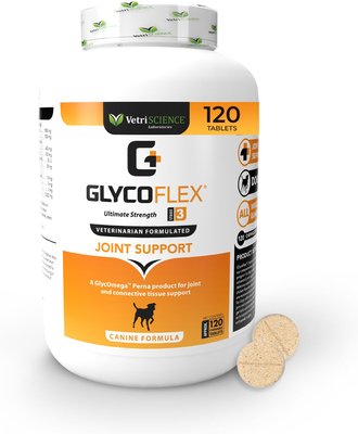 VetriScience GlycoFlex Stage III Chicken Flavored Chewable Tablets Joint Supplement for Dogs, slide 1 of 1
