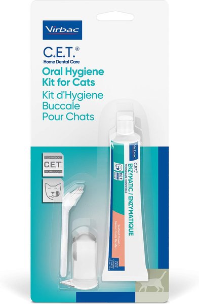 Virbac C.E.T. Enzymatic Oral Hygiene Seafood Flavor Cat Dental Kit slide 1 of 5