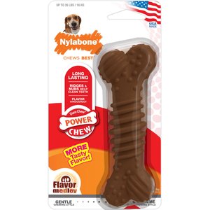 Nylabone Power Chew Textured Bone Dog Chew Toy, Flavor Medley, Medium