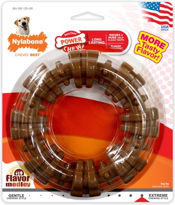 Nylabone Power Chew Textured Ring Flavor Medley Dog Chew Toy, slide 1 of 1