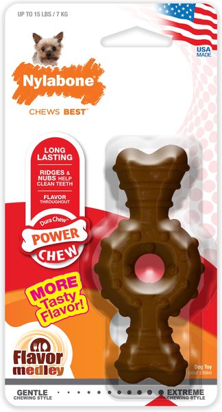 Nylabone Power Chew Flavor Medley Ring Bone Dog Chew Toy, X-Small  slide 1 of 11