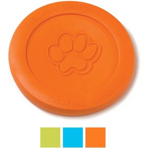 West Paw Zogoflex Zisc Flying Disc Dog Toy, Tangerine, Large