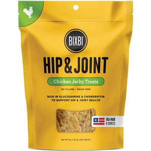 BIXBI Hip & Joint Chicken Jerky Dog Treats, 5-oz bag