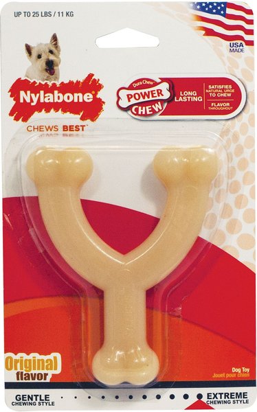 Nylabone Power Chew Original Flavored Wishbone Dog Chew Toy, Small  slide 1 of 11