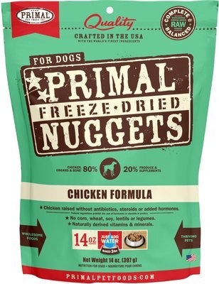 Primal Chicken Formula Nuggets Grain-Free Raw Freeze-Dried Dog Food, slide 1 of 1