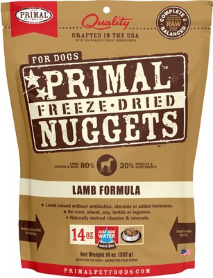 Primal Lamb Formula Nuggets Grain-Free Raw Freeze-Dried Dog Food, slide 1 of 1