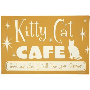 ORE Pet Kitty Cat Cafe Placemat, Orange