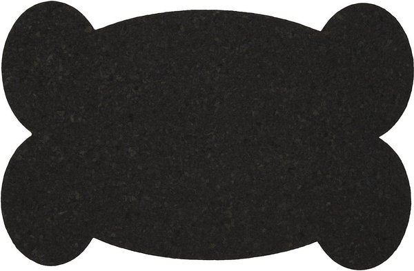 ORE Pet Big Bone Recycled Rubber Placemat, Black slide 1 of 3