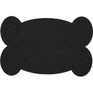 ORE Pet Big Bone Recycled Rubber Placemat, Black