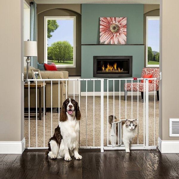 Carlson Pet Products Maxi Walk-Thru Gate with Small Pet Door slide 1 of 5