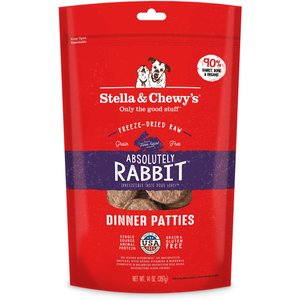 Stella & Chewy's Absolutely Rabbit Dinner Patties Freeze-Dried Raw Dog Food, 14-oz bag