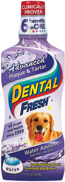 Dental Fresh Advanced Plaque & Tartar Dog & Cat Dental Water Additive, 17-oz bottle slide 1 of 8