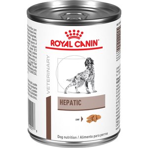Royal Canin Veterinary Diet Adult Hepatic Loaf Canned Dog Food, 13.5-oz, case of 24