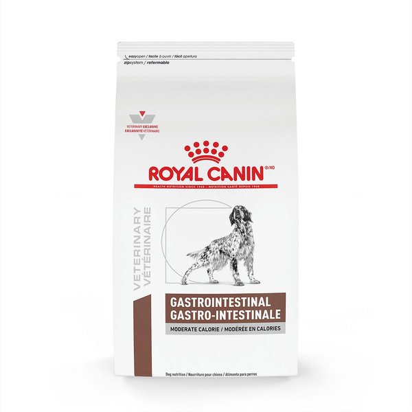 Royal Canin Veterinary Diet Adult Gastrointestinal Moderate Calorie Dry Dog Food, 22-lb bag slide 1 of 11