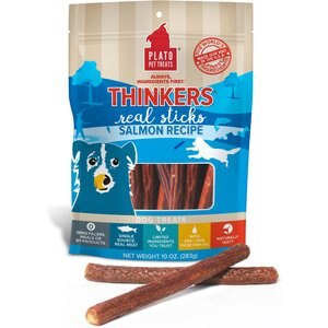 Plato Thinkers Salmon Recipe Dog Treats, 10-oz bag