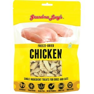 Grandma Lucy's Freeze-Dried Singles Chicken Dog & Cat Treats, 3.5-oz bag