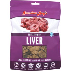 Grandma Lucy's Freeze-Dried Singles Liver Dog & Cat Treats, 2.5-oz bag