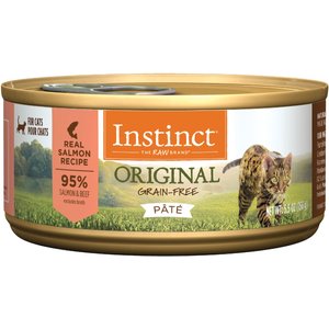 Instinct Original Grain-Free Pate Real Salmon Recipe Wet Canned Cat Food, 5.5-oz, case of 12