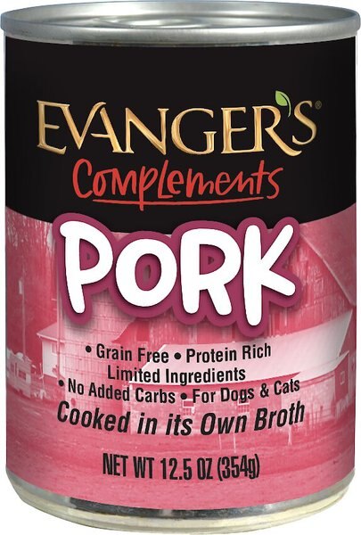 Evanger's Grain-Free Pork Canned Dog & Cat Food, 12.5-oz, case of 12 slide 1 of 3