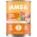 Iams ProActive Health Puppy With Chicken & Rice Pate Canned Dog Food, 13-oz, case of 12