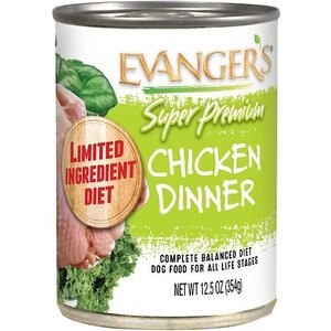 Evanger's Super Premium Chicken Dinner Grain-Free Canned Dog Food, 12.5-oz, case of 12