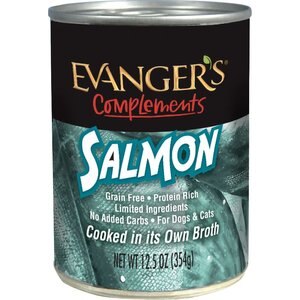 Evanger's Grain-Free Salmon Canned Dog & Cat Food Supplement, 12.8-oz, case of 12