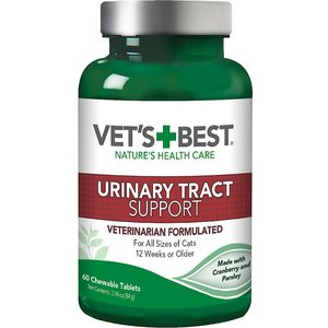 Vet's Best Chewable Tablets Urinary Supplement for Cats, 60 count
