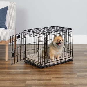 MidWest iCrate Fold & Carry Double Door Collapsible Wire Dog Crate, 24 inch