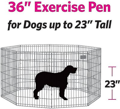 MIDWEST Wire Dog Exercise Pen with Step-Thru Door, Black E-Coat | Chewy ...