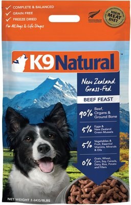 K9 Natural Beef Feast Raw Grain-Free Freeze-Dried Dog Food, slide 1 of 1