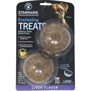 Starmark Everlasting Liver Flavored Large Dental Dog Treats, 2 count