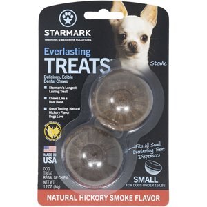 Starmark Everlasting Natural Hickory Smoke Flavored Small Dental Dog Treats, 2 count