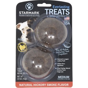 Starmark Everlasting Natural Hickory Smoke Flavored Medium Dental Dog Treats, 2 count