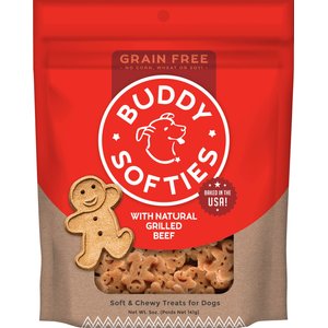Buddy Biscuits Grain-Free Soft & Chewy with Grilled Beef Dog Treats, 5-oz bag