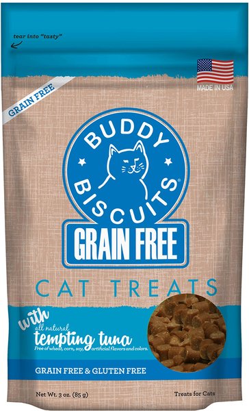 Buddy Biscuits Grain-Free with Tempting Tuna Cat Treats, 3-oz bag slide 1 of 8