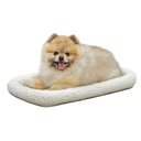 MidWest Quiet Time Fleece Dog Crate Mat, Natural, 22-in
