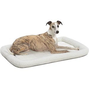 MidWest Quiet Time Fleece Dog Crate Mat, Natural, 36-in