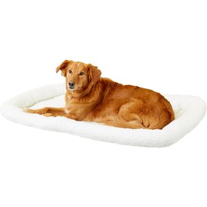 MidWest Quiet Time Fleece Dog Crate Mat, Natural, 48-in