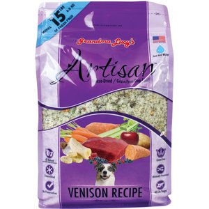Grandma Lucy's Artisan Venison Grain-Free Freeze-Dried Dog Food, 3-lb bag