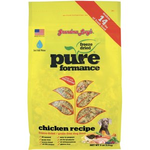 Grandma Lucy's Pureformance Chicken Grain-Free Freeze-Dried Dog Food, 3-lb bag