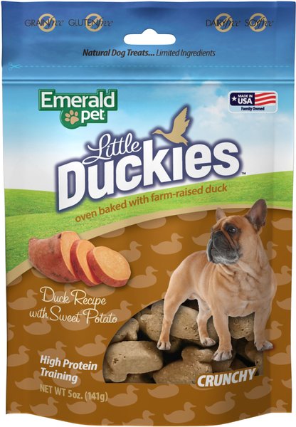 Emerald Pet Grain-Free Little Duckies with Duck & Sweet Potato Dog Treats, 5-oz bag slide 1 of 5