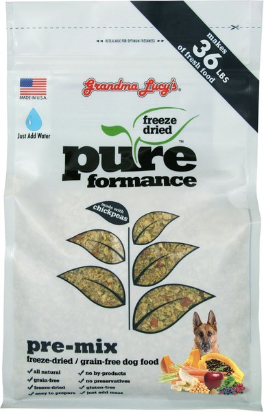 Grandma Lucy's Pureformance Grain-Free/Freeze-Dried Dog Food Pre-Mix, 8-lb bag slide 1 of 5