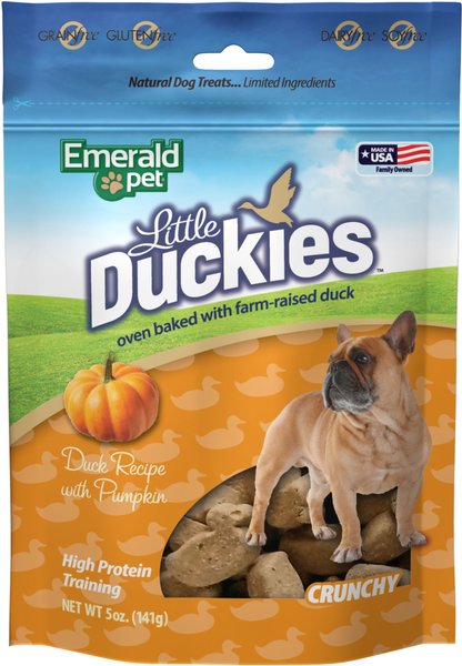 Emerald Pet Grain-Free Little Duckies with Duck & Pumpkin Dog Treats, 5-oz bag slide 1 of 5