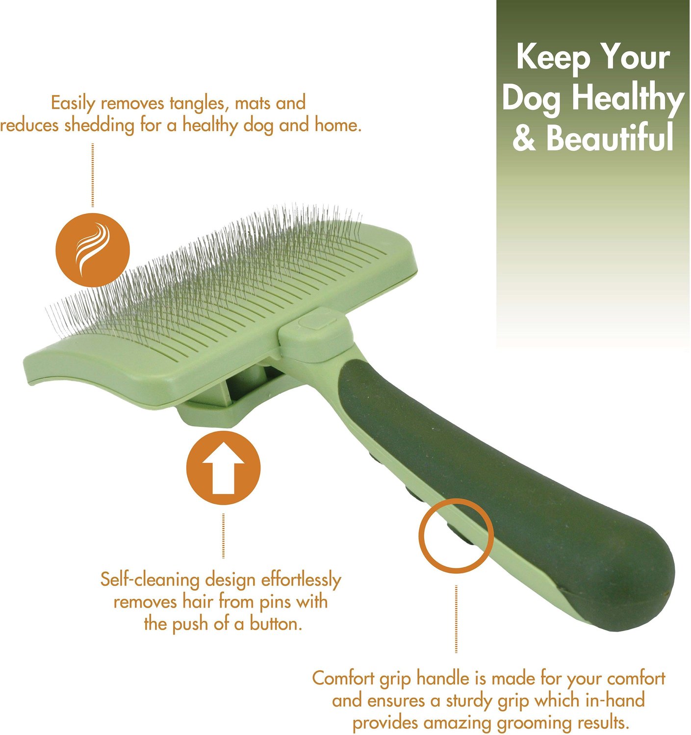 Safari® Self-Cleaning Slicker Brush Medium
