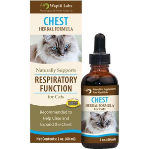 Wapiti Labs Chest Formula for Respiratory Function Cat Supplement, 2-oz bottle